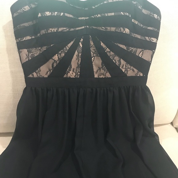 Aidan Mattox Strapless Black and Nude - Picture 6 of 6